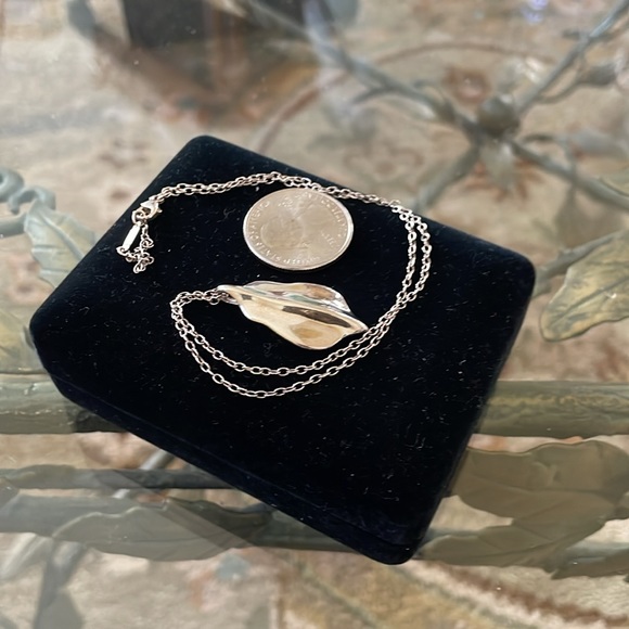 Tiffany Sterling Silver Leaf Pendant - Picture 6 of 9